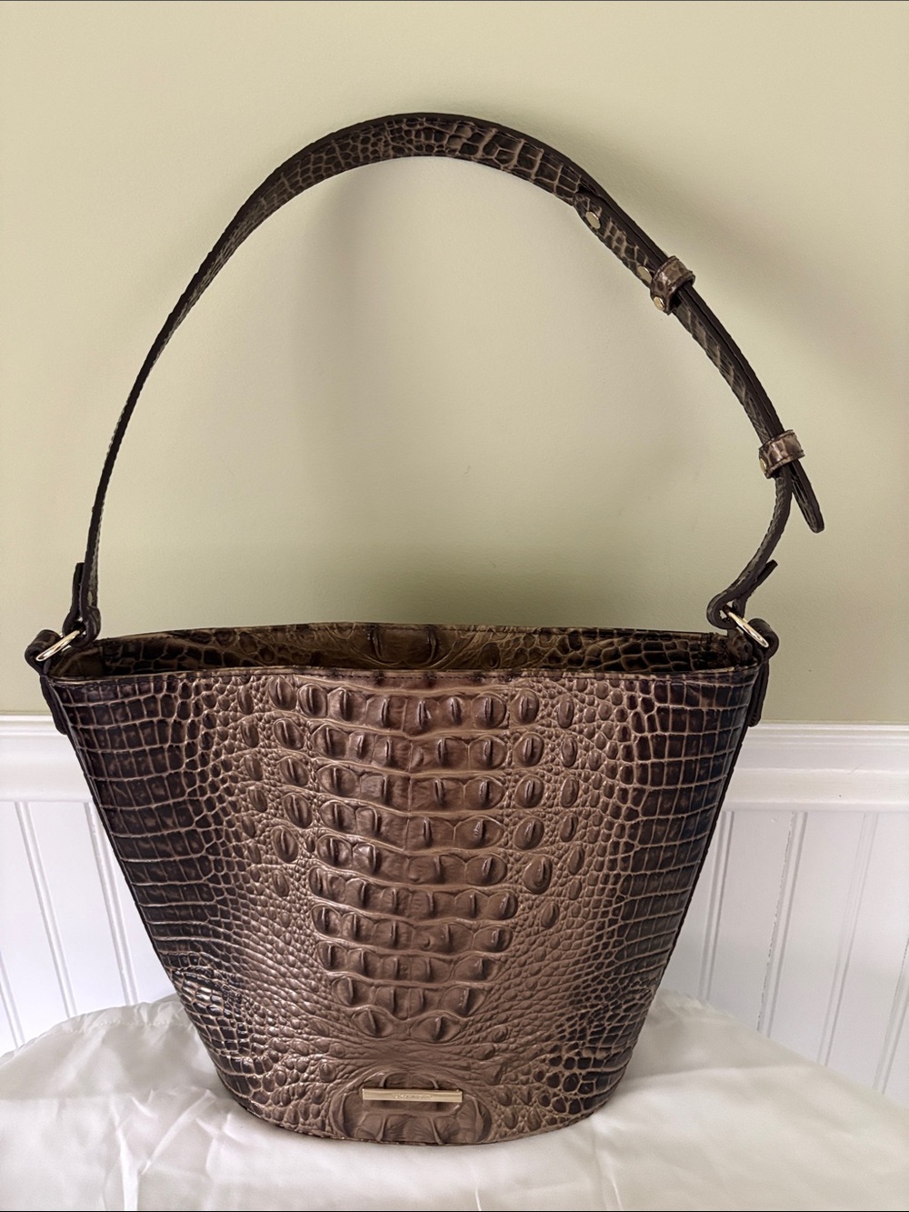 Brahmin Quinn Shoulder Bag Coffee Melbourne Preowned